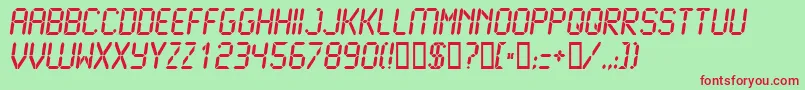 LCD2B    Font – Red Fonts on Green Background