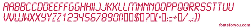 LCD2B    Font – Red Fonts on White Background