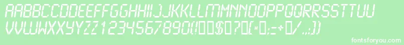 LCD2B    Font – White Fonts on Green Background