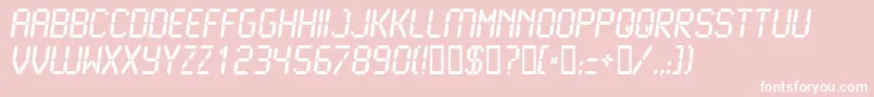 Шрифт LCD2B    – белые шрифты на розовом фоне