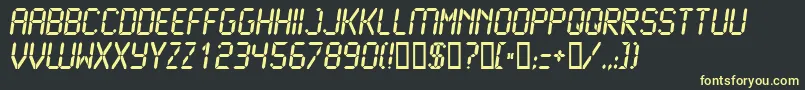 LCD2B    Font – Yellow Fonts on Black Background