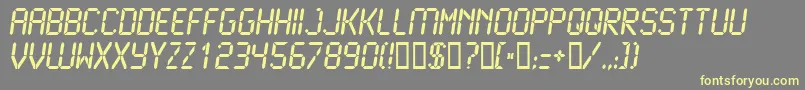 LCD2B   -Schriftart – Gelbe Schriften auf grauem Hintergrund