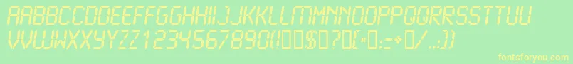LCD2B    Font – Yellow Fonts on Green Background