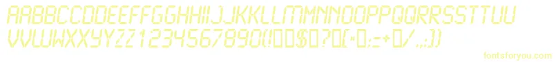 LCD2B    Font – Yellow Fonts on White Background