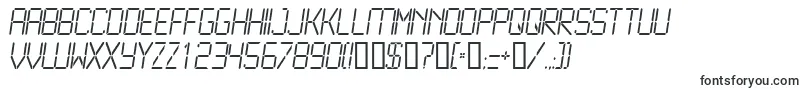 LCD2L   -Schriftart – Schrägschriften