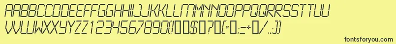 LCD2L    Font – Black Fonts on Yellow Background