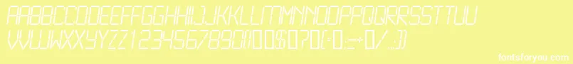 LCD2L    Font – White Fonts on Yellow Background