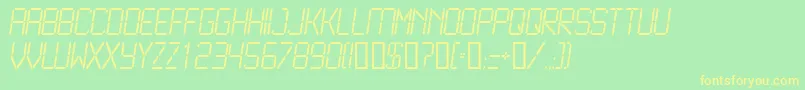 LCD2L    Font – Yellow Fonts on Green Background