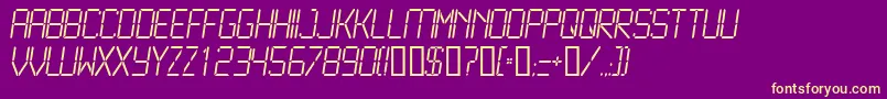 LCD2L    Font – Yellow Fonts on Purple Background