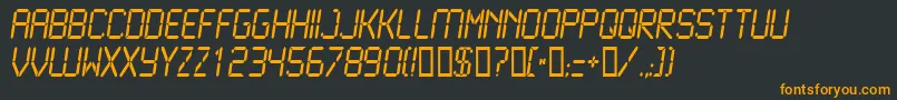 LCD2N    Font – Orange Fonts on Black Background