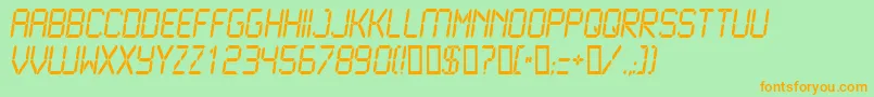 LCD2N    Font – Orange Fonts on Green Background