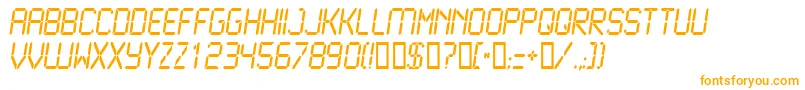 LCD2N    Font – Orange Fonts on White Background