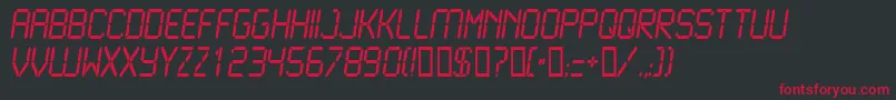 Czcionka LCD2N    – czerwone czcionki na czarnym tle