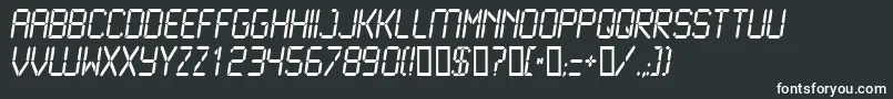 LCD2N   -fontti – valkoiset fontit mustalla taustalla