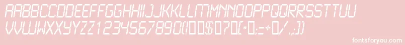 LCD2N    Font – White Fonts on Pink Background