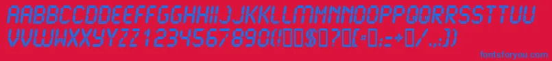 LCD2U    Font – Blue Fonts on Red Background