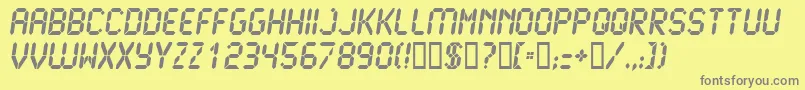 More about LCD2U Font LCD2U Font – Gray Fonts on Yellow Background