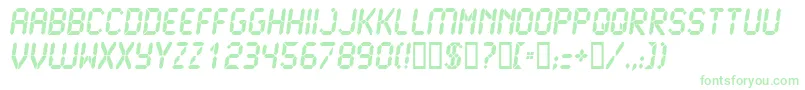 LCD2U    Font – Green Fonts on White Background