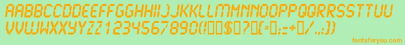 LCD2U    Font – Orange Fonts on Green Background