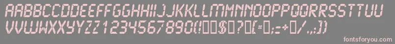 LCD2U    Font – Pink Fonts on Gray Background