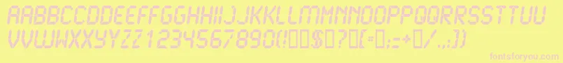 LCD2U    Font – Pink Fonts on Yellow Background