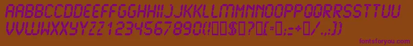 LCD2U    Font – Purple Fonts on Brown Background