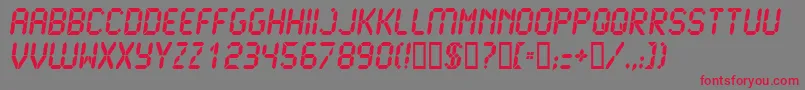 LCD2U    Font – Red Fonts on Gray Background