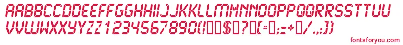 LCD2U    Font – Red Fonts on White Background