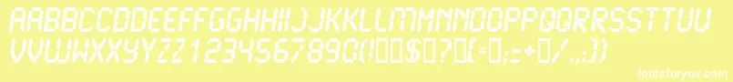 LCD2U    Font – White Fonts on Yellow Background