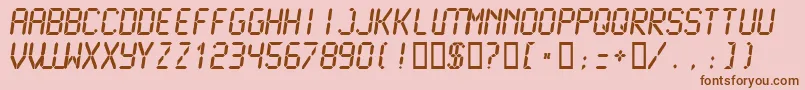 LCDM2B   Font – Brown Fonts on Pink Background