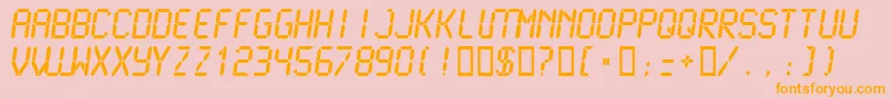 LCDM2B   Font – Orange Fonts on Pink Background