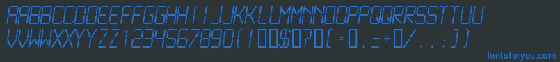 LCDM2L   Font – Blue Fonts on Black Background