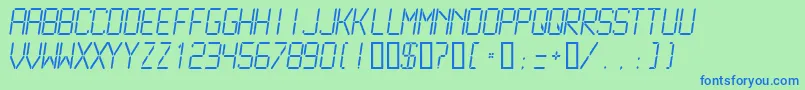More about LCDM2L Font LCDM2L Font – Blue Fonts on Green Background