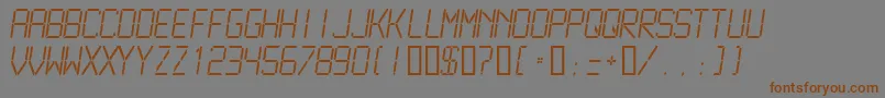 LCDM2L   Font – Brown Fonts on Gray Background