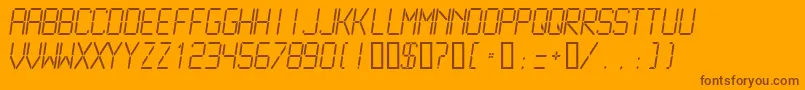 LCDM2L   Font – Brown Fonts on Orange Background