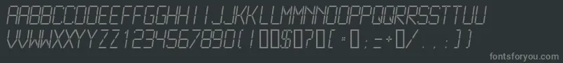 LCDM2L   Font – Gray Fonts on Black Background