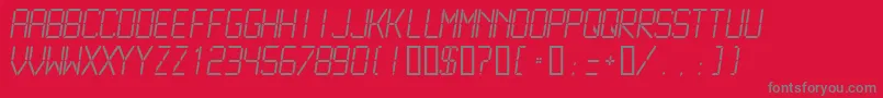 LCDM2L   Font – Gray Fonts on Red Background