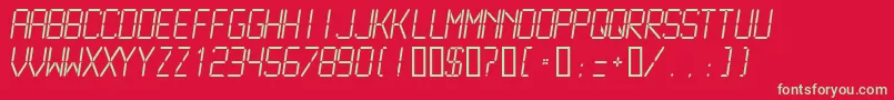 LCDM2L   Font – Green Fonts on Red Background
