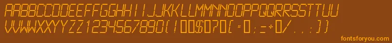 LCDM2L   Font – Orange Fonts on Brown Background