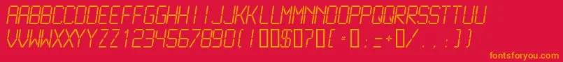 LCDM2L   Font – Orange Fonts on Red Background