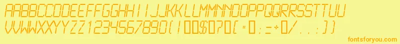 LCDM2L   Font – Orange Fonts on Yellow Background