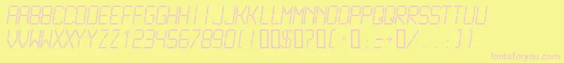 Fonte LCDM2L   – fontes rosa em um fundo amarelo