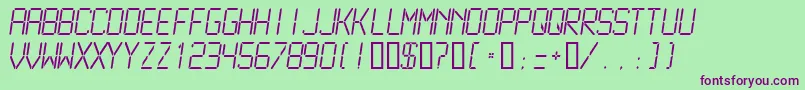 LCDM2L   Font – Purple Fonts on Green Background