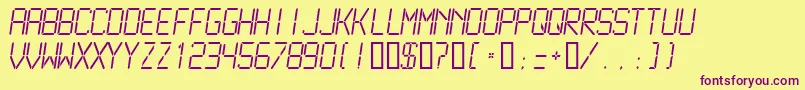 LCDM2L   Font – Purple Fonts on Yellow Background