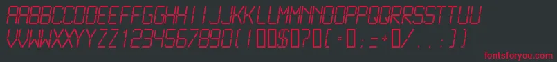 LCDM2L   Font – Red Fonts on Black Background