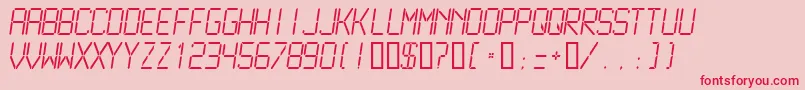 LCDM2L   Font – Red Fonts on Pink Background