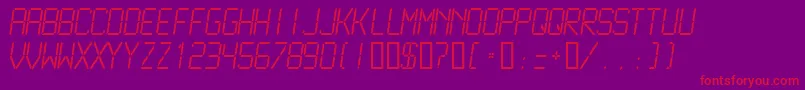 LCDM2L   Font – Red Fonts on Purple Background