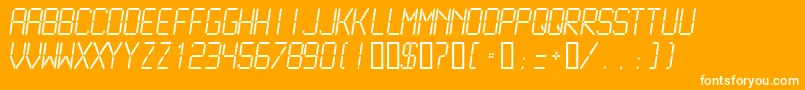 LCDM2L   Font – White Fonts on Orange Background