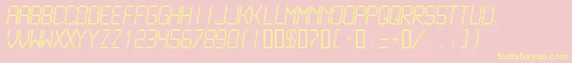 LCDM2L   Font – Yellow Fonts on Pink Background