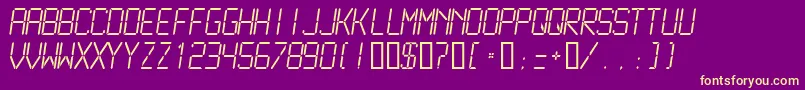 Шрифт LCDM2L   – жёлтые шрифты на фиолетовом фоне